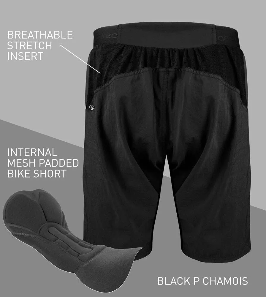 | Men's USA MTB Shorts | Mountain Bike Shell and Padded Liner | Made in USA