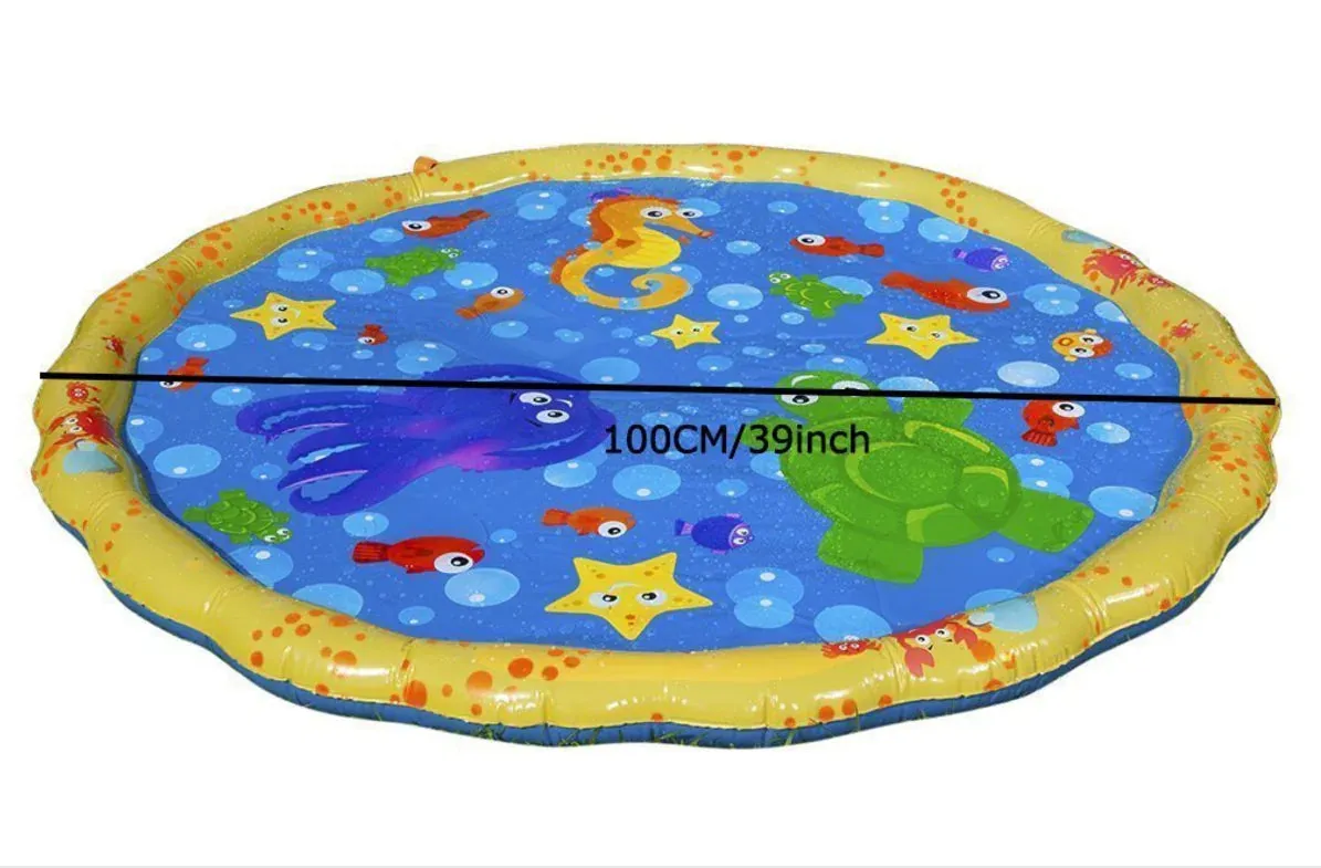 1 Inflatable Mat with Sprinkler for Outdoor Fun