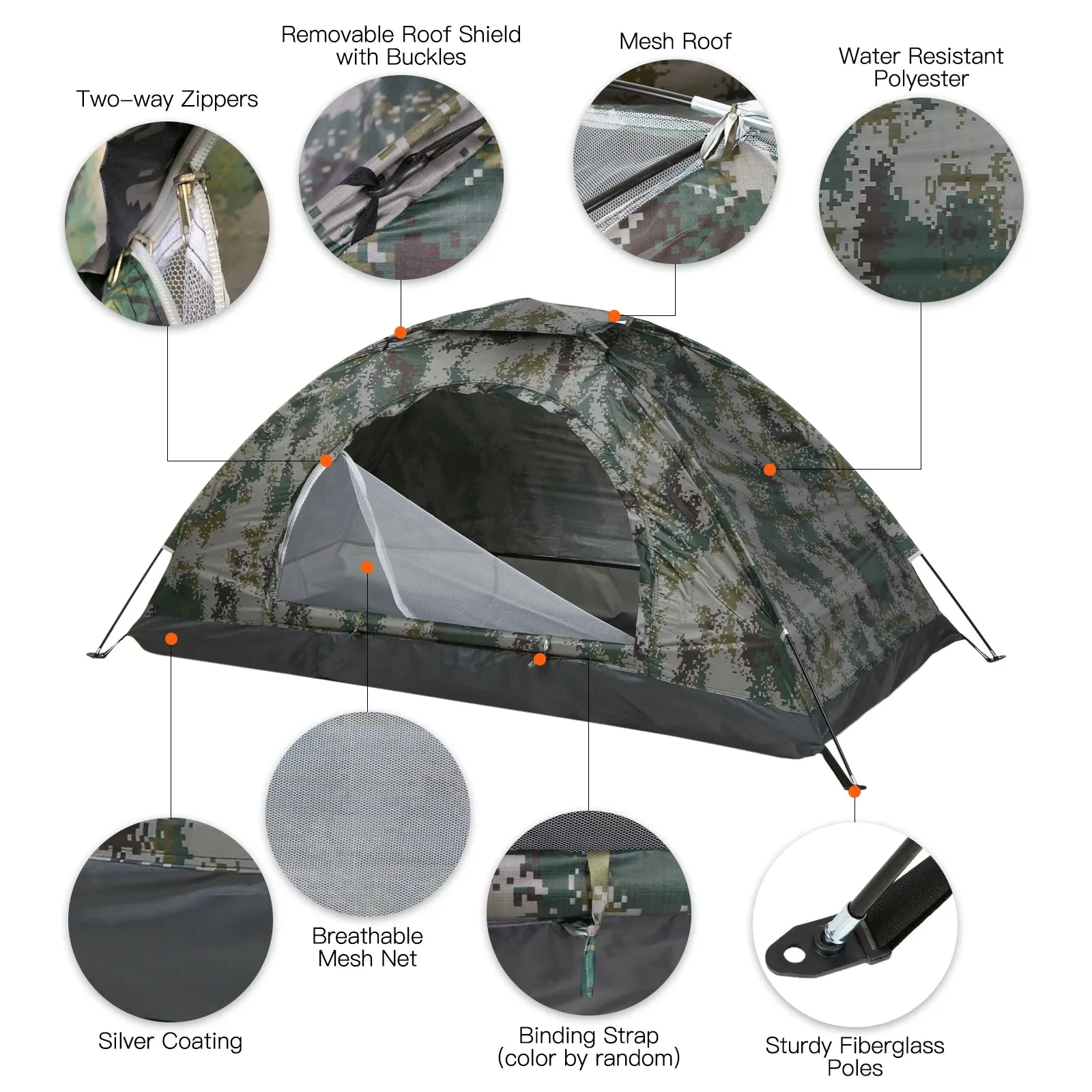 1 Or 2 Person Ultralight Camping Tent