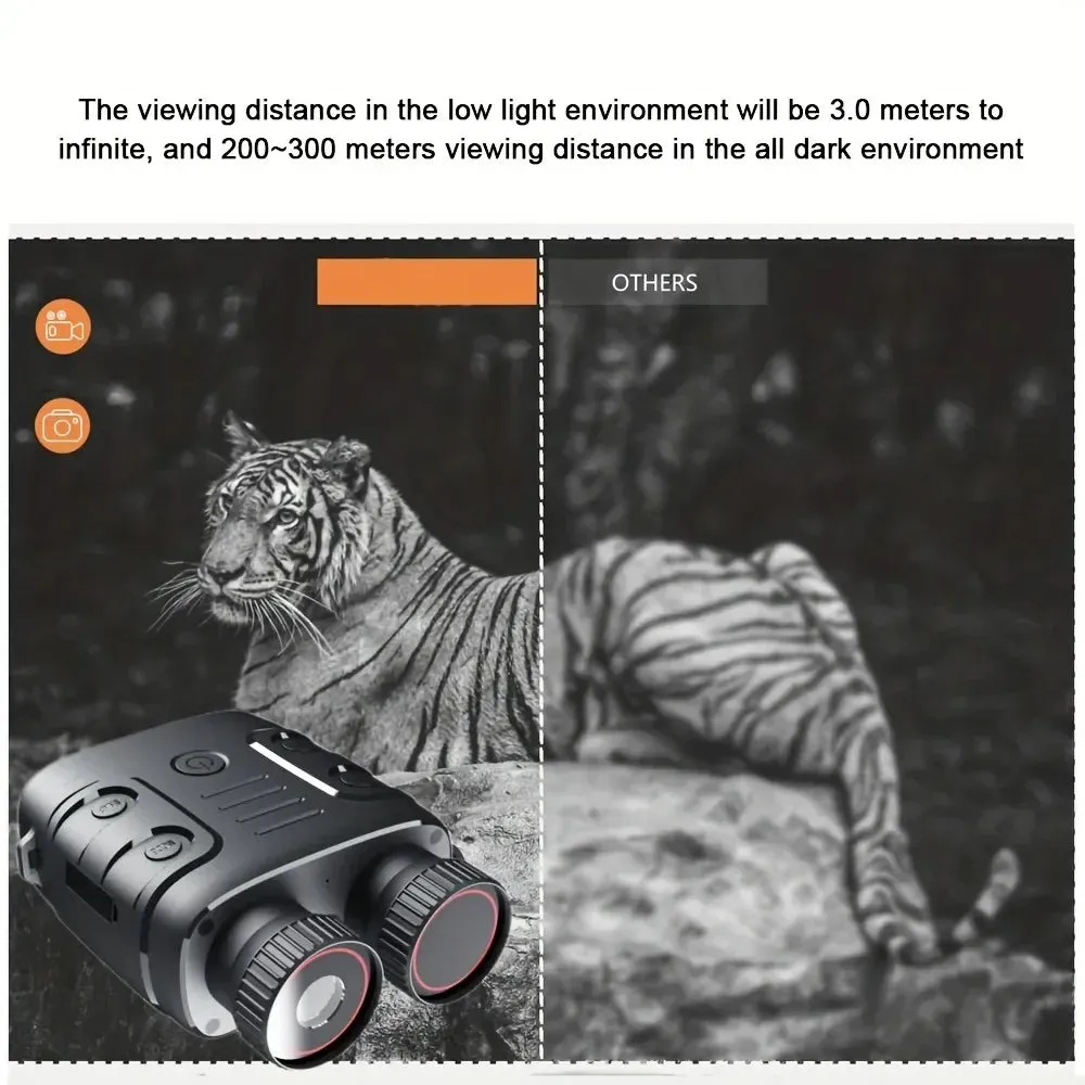 1080P Infrared Night Vision Binoculars – 5X Digital Zoom for Day and Night Use