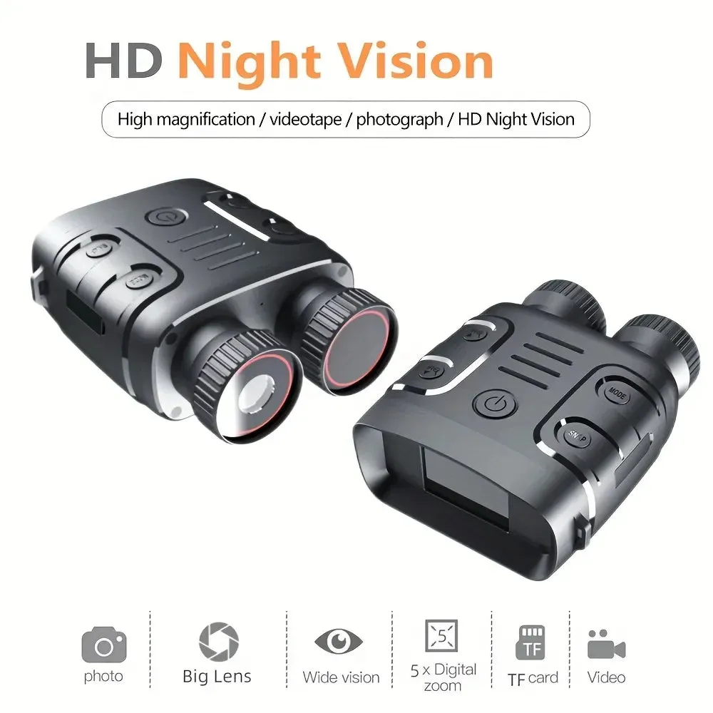 1080P Infrared Night Vision Binoculars – 5X Digital Zoom for Day and Night Use