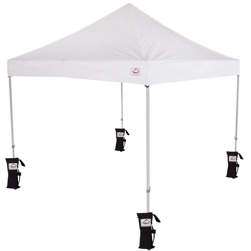 10x10 Recreational Grade Steel Pop Up Canopy Tent with Weight Bags - TL