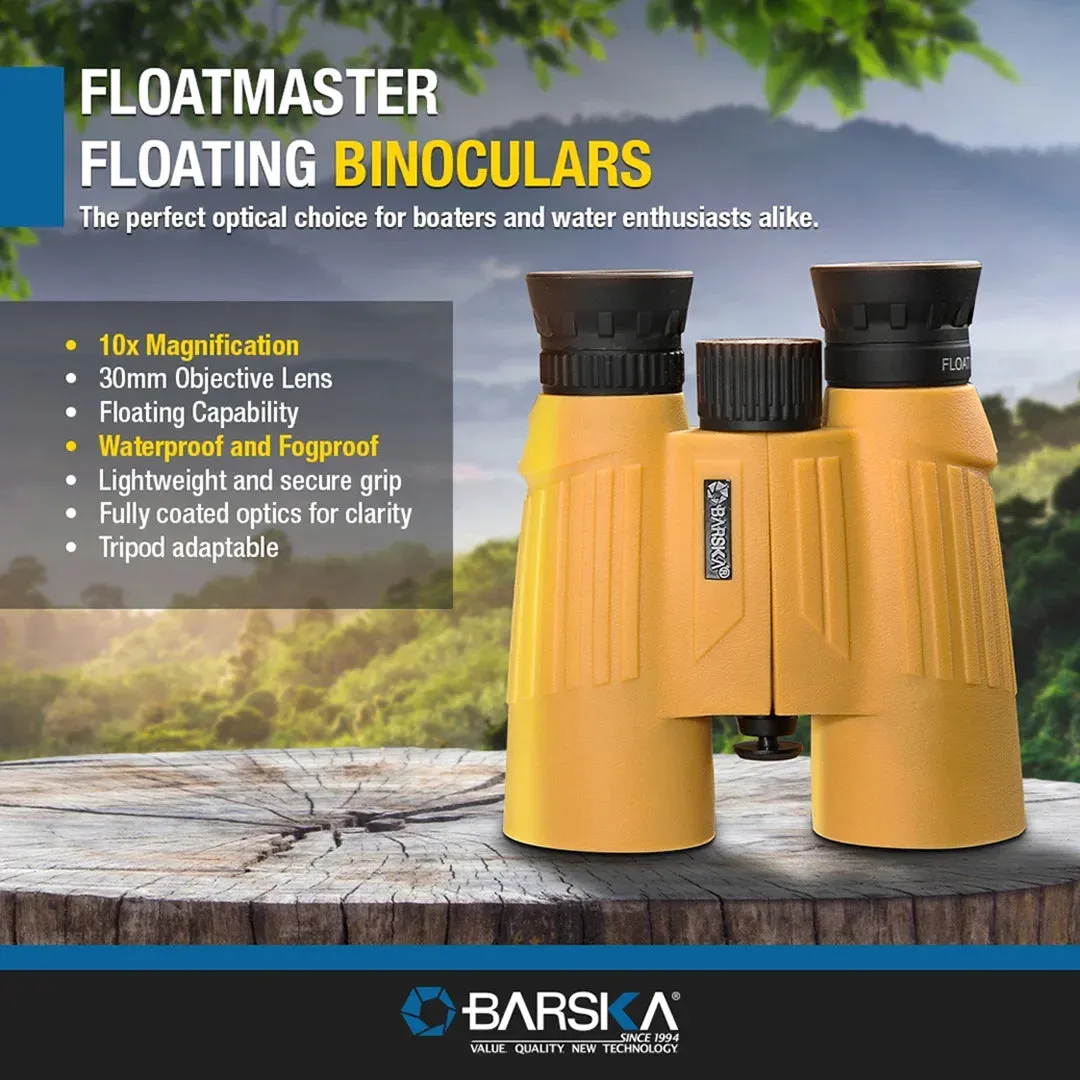 10x30mm Floatmaster Yellow Floating Waterproof Binoculars | AB11092