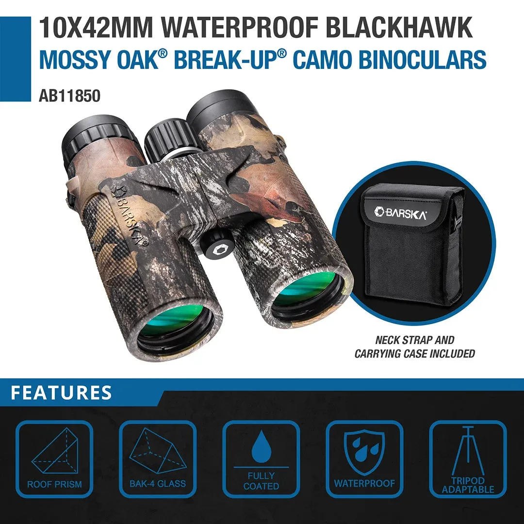 10x42mm Blackhawk Waterproof Binoculars Mossy Oak® Break-Up® Camo (Clam Pack) | AB11851