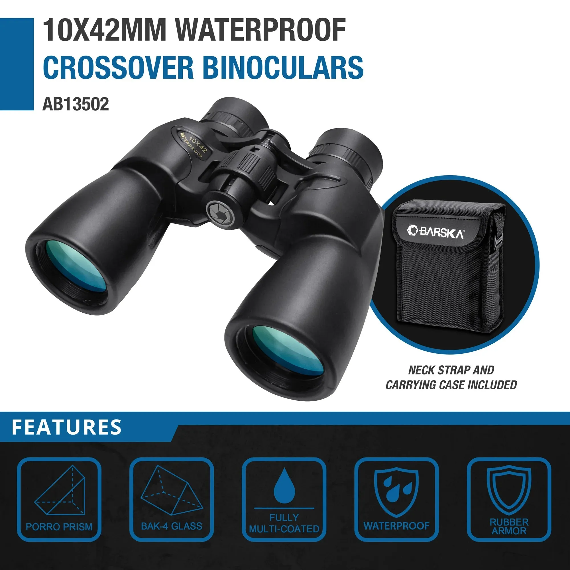 10x42mm Crossover Waterproof Binoculars | AB13502