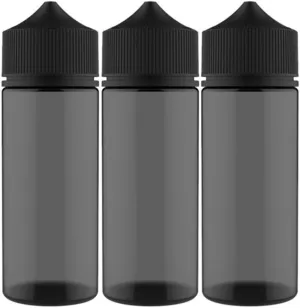 120mL V3 - Black - PET Plastic Unicorn Bottle (3 Pack)