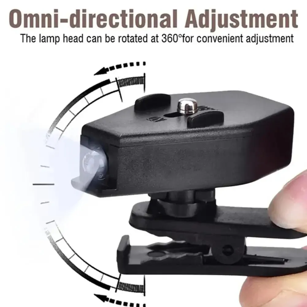 1/2pc Glasses Clip Light Mini LED Flashlight Glasses Fishing Emergency Clip Fishing Camping Light Hiking Outdoor Light P3N9