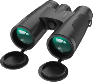 12x42 Binoculars for Adults High Powered, Professional HD Binoculars with Clear Low Light Vision, Large View, Waterproof, for Bird Watching Hunting Hiking Travel Football Game