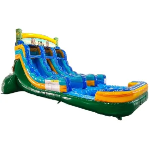 15ft Tiki Shot Dual Lane Center Climb Inflatable Water Slide