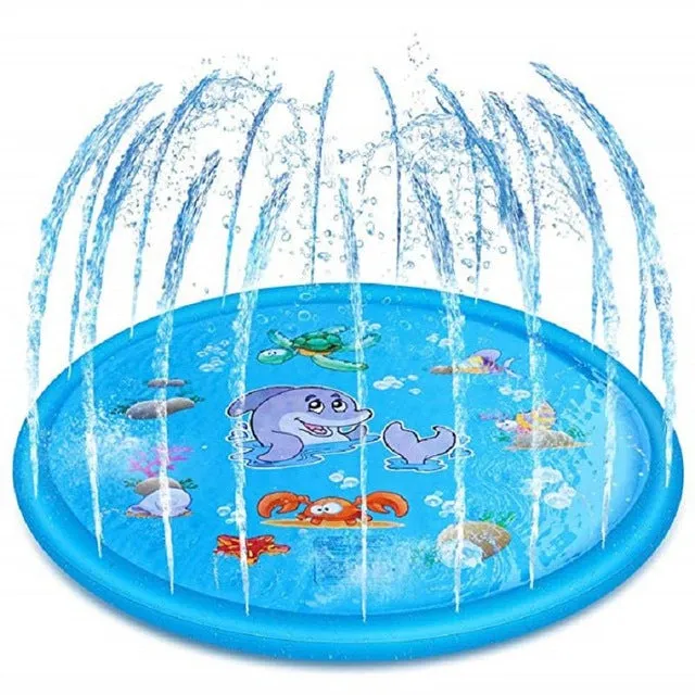 170cm Summer Children's Baby Play Water Mat Games Beach Pad Lawn Inflatable Spray Water Cushion Toys Outdoor Tub Swiming Pool