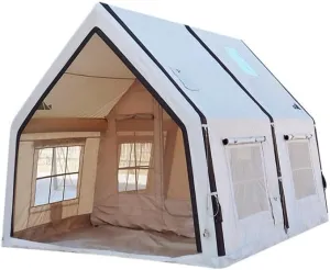 17.2sqm Large Size Outdoor Inflatable Camping Tent, Size 3.6 * 4.8m, Single Layer, Four-Season Tent,45kg