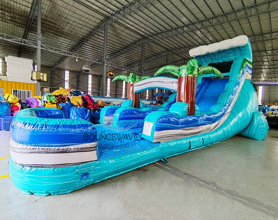 18ft Bahama Wave SL Water Slide with Inflated Splash Pad