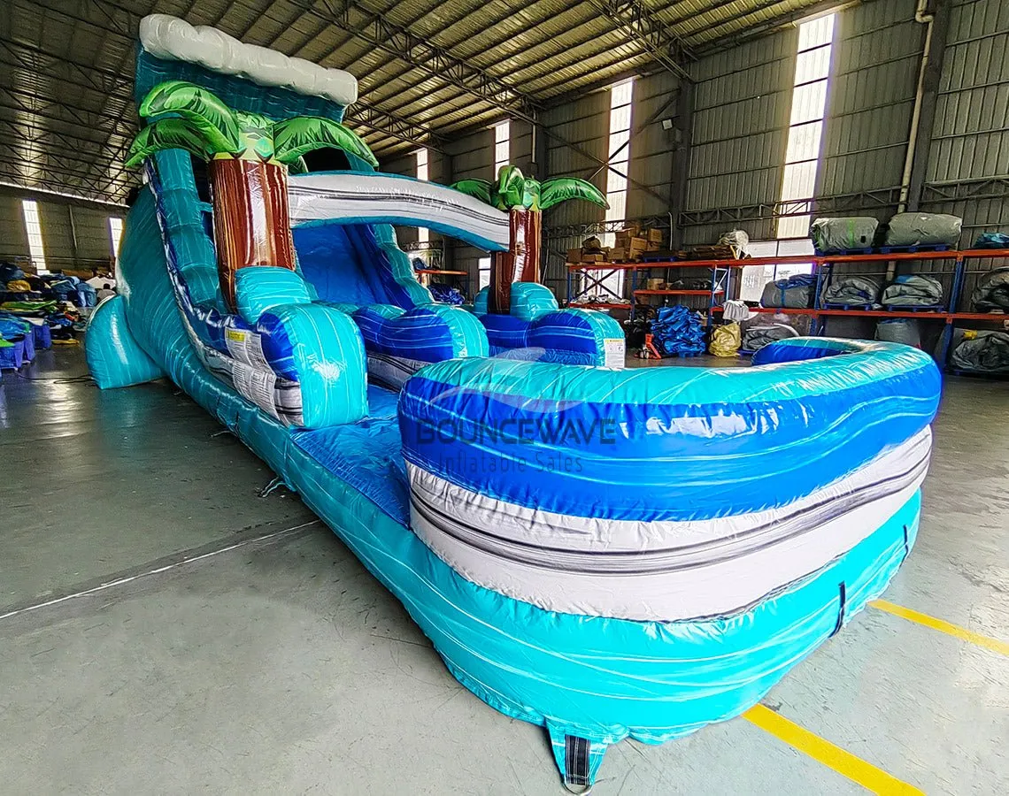 18ft Bahama Wave SL Water Slide with Inflated Splash Pad