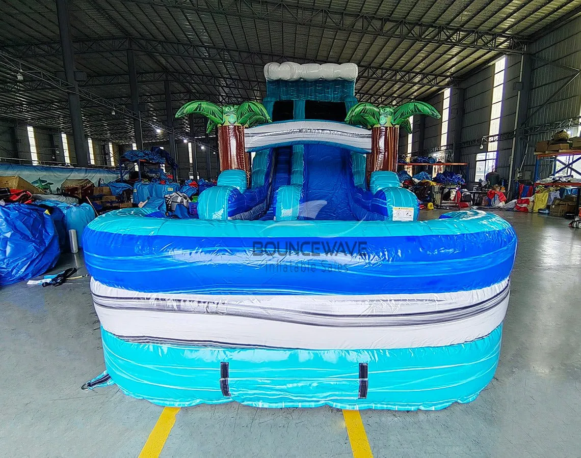 18ft Bahama Wave SL Water Slide with Inflated Splash Pad