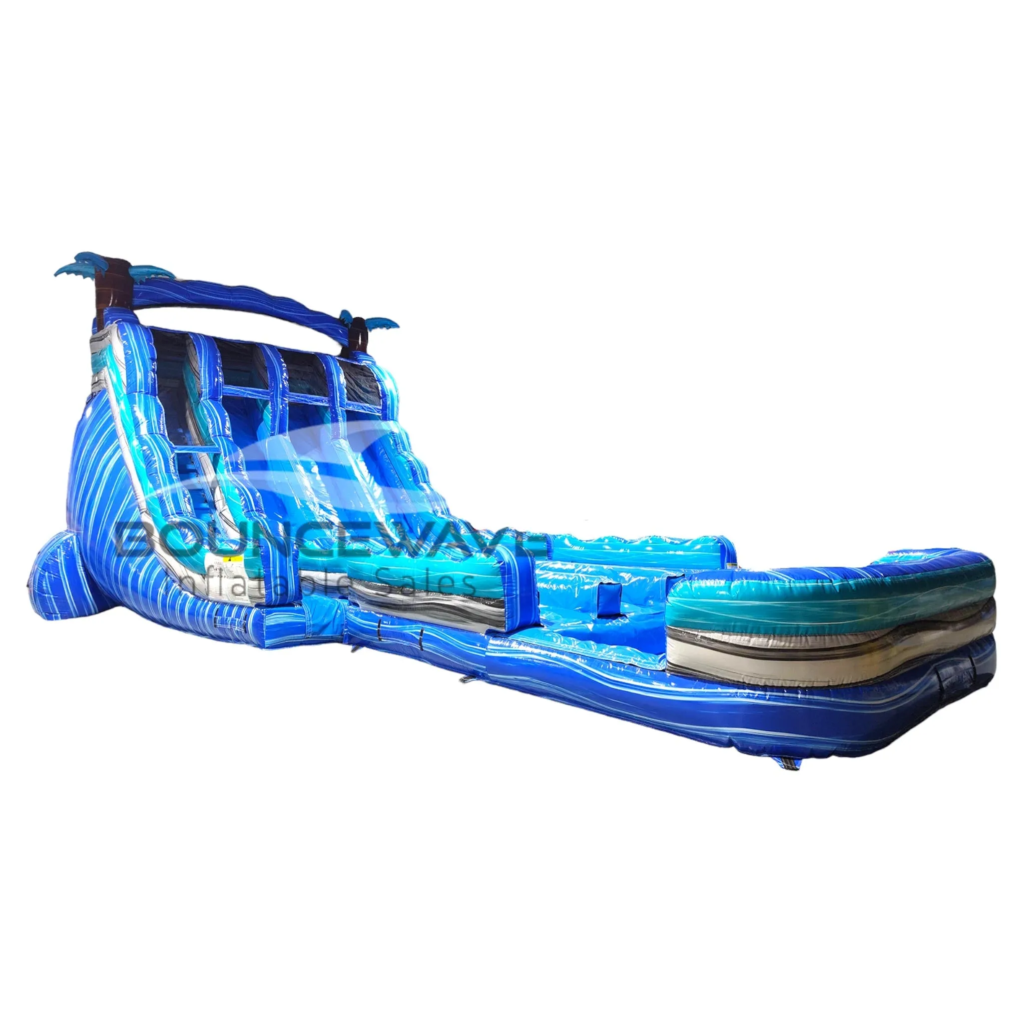18ft Cayman Crush Hybrid Triple Lane Inflatable Water Slide