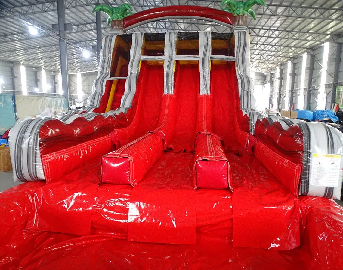 18ft Fire Island Hybrid Triple Lane Inflatable Water Slide