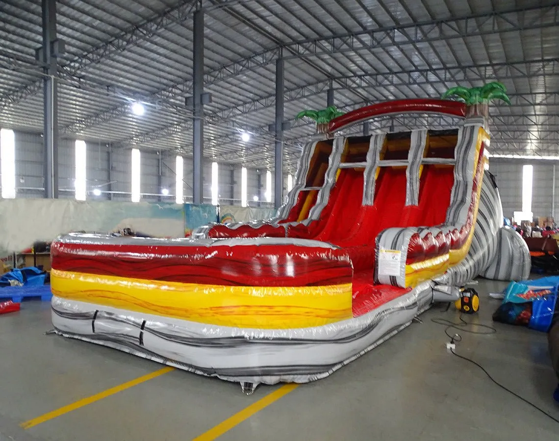 18ft Fire Island Hybrid Triple Lane Inflatable Water Slide