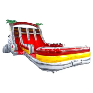 18ft Fire Island Hybrid Triple Lane Inflatable Water Slide
