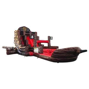 18ft Pirate Ship Dual Lane Hybrid Inflatable Water Slide