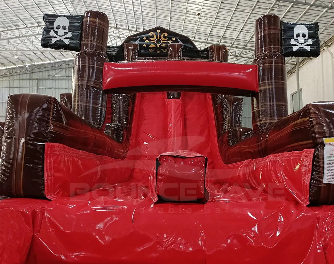 18ft Pirate Ship Dual Lane Hybrid Inflatable Water Slide
