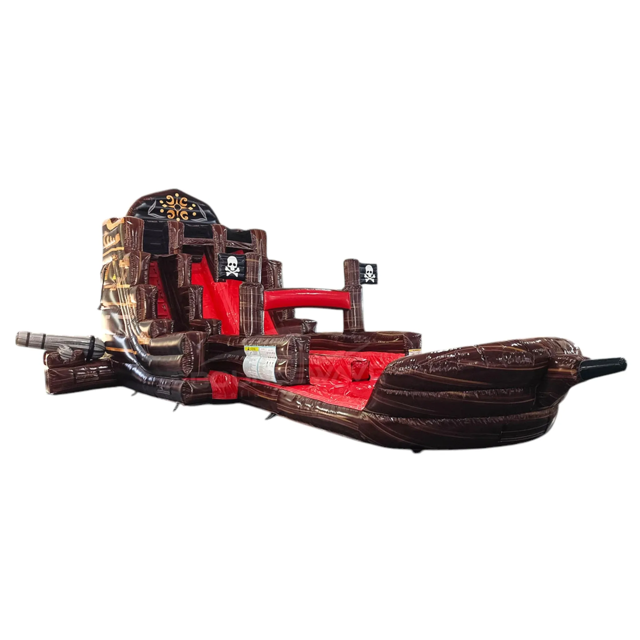 18ft Pirate Ship Dual Lane Hybrid Inflatable Water Slide