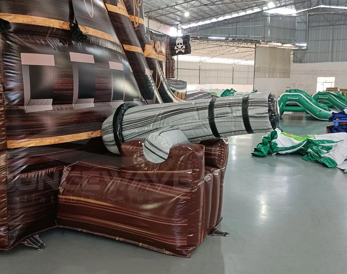 18ft Pirate Ship Dual Lane Hybrid Inflatable Water Slide