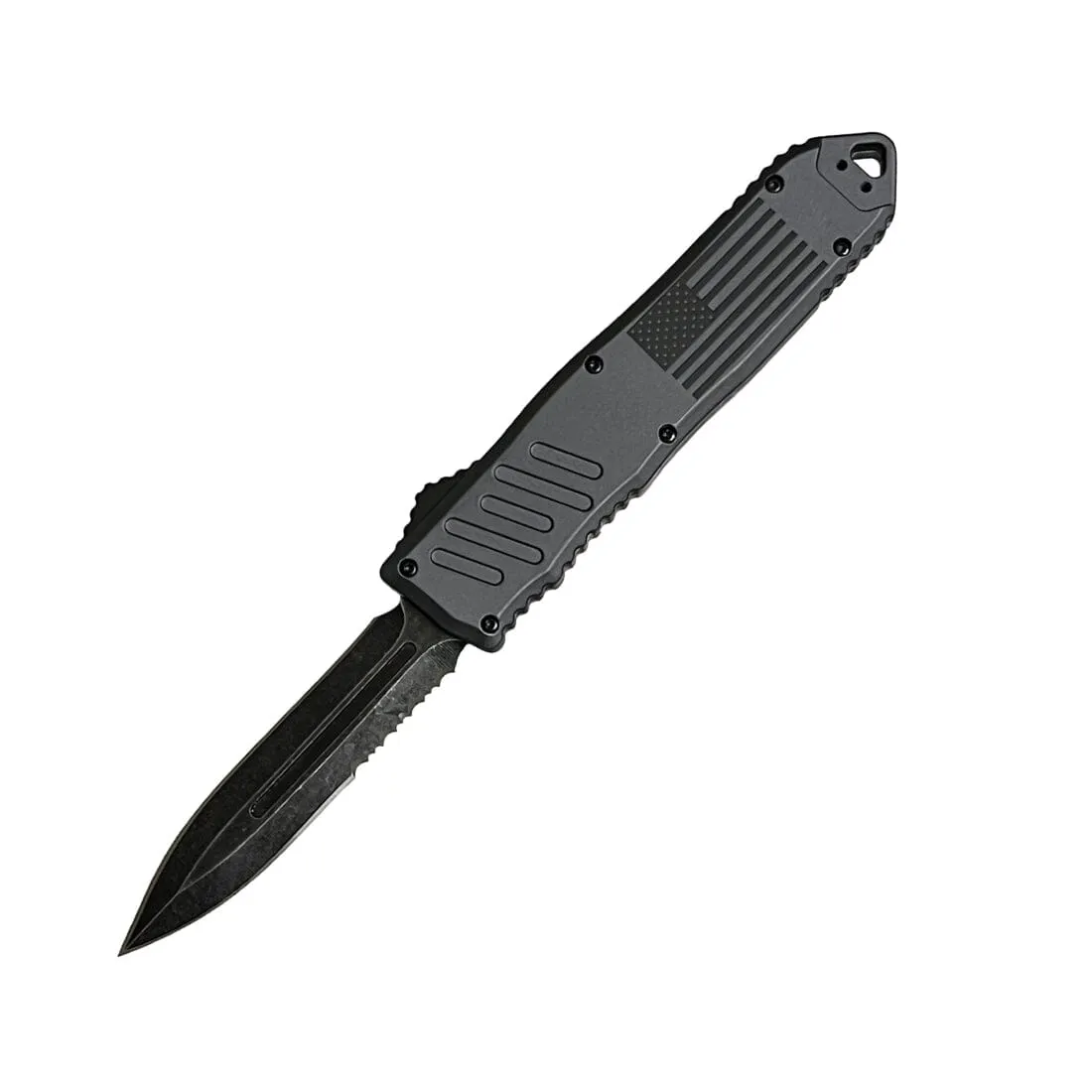 2-Pack: 5.5" Automatic OTF Knife w/ Half Serrated Dagger Blade