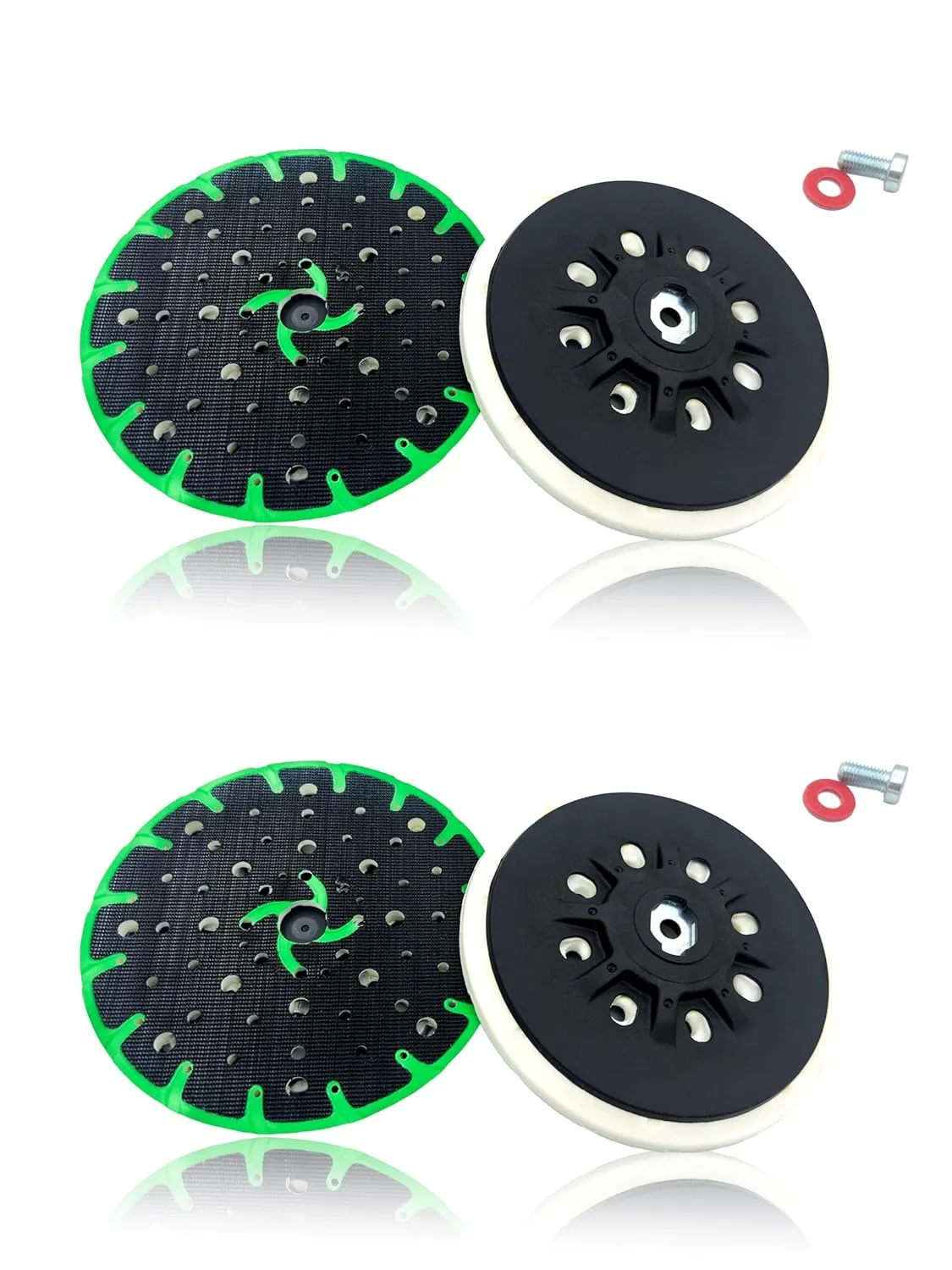 2 Pack Upgraded 202460 6-Inch Hard Back-up Sanding Pad Compatible with Festool ETS EC 150/5 EQ, ETS EC 150/3 EQ, ETS 150/5 EQ, ETS 150/3 EQ Sander, 17/48-Hole Disc