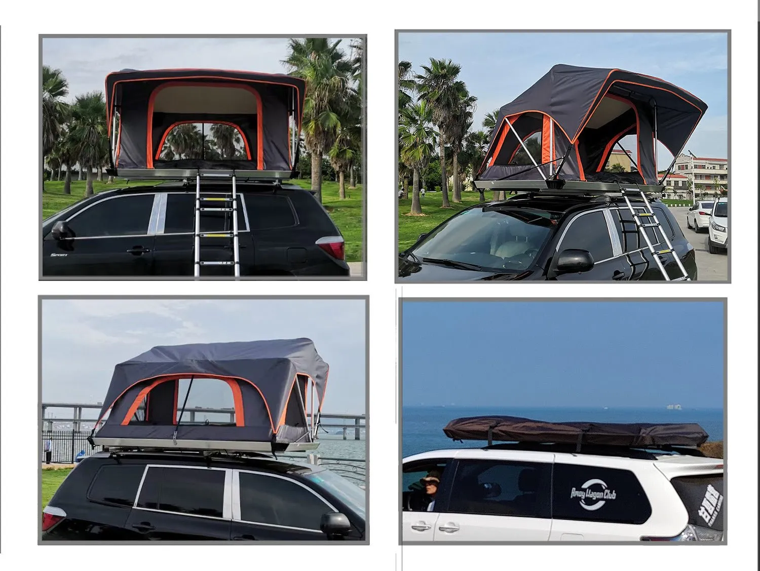 2 People Aluminum Soft shell Car  Roof Top Tent  MOT-T1000