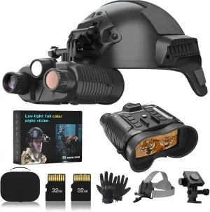 [2024 Upgrade] Night Vision Goggles Head Mounted,with Added White Fill Light Night Vision Binoculars 4K Video and 36MP Photo for Viewing 1312FT,8X Digital Zoom Long Rang Infrared Goggles Night