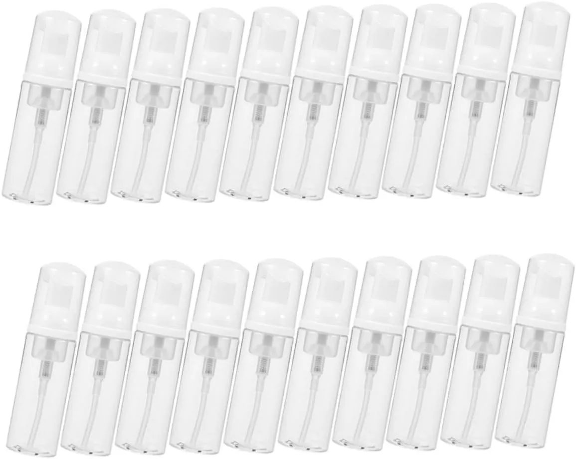 20Pcs Foam Dispensers Refillable Plastic Bottles for Liquid Soap Shampoo and Lotion Travel Friendly Compact Foam Bottle Dispenser for Personal and Family Use