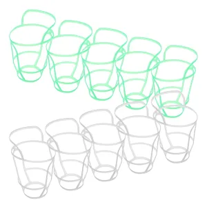 20Pcs Reusable Infusion Bottle Cover Portable Plastic Saline Holder with Enhanced Visibility Lightweight Drip Bottle Net Bag for Clinics and Medical Use
