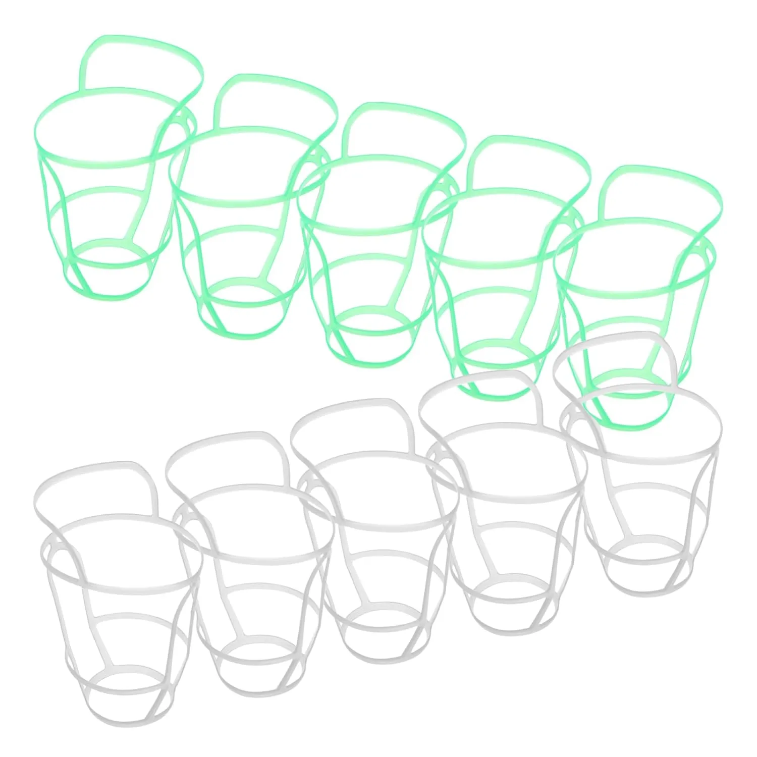 20Pcs Reusable Infusion Bottle Cover Portable Plastic Saline Holder with Enhanced Visibility Lightweight Drip Bottle Net Bag for Clinics and Medical Use