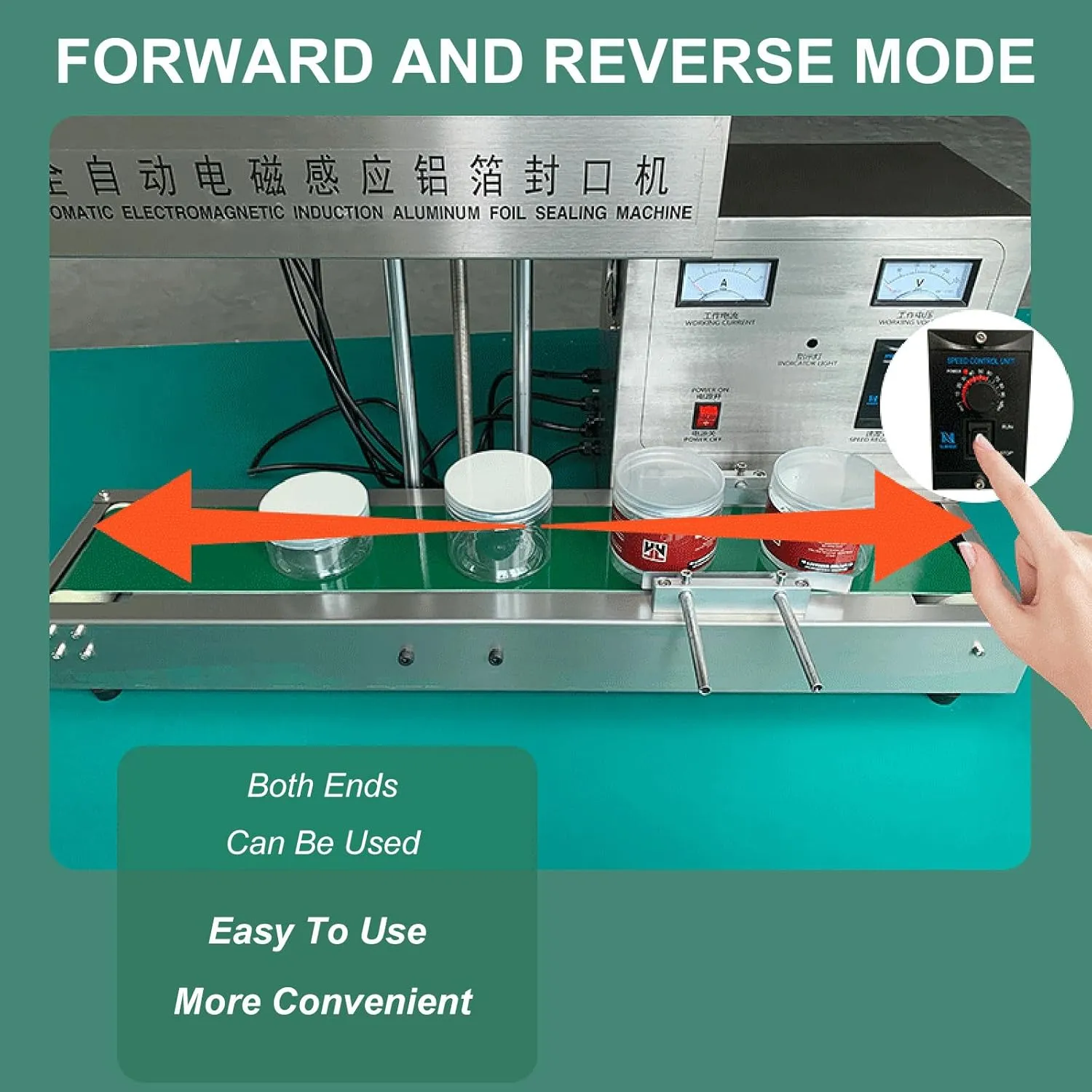 2200W Automatic Aluminum Foil Sealing Machine, Continuous Electromagnetic Induction Band Bag Sealer Plastic Bottle Cap Sealer,110V-15-85mm