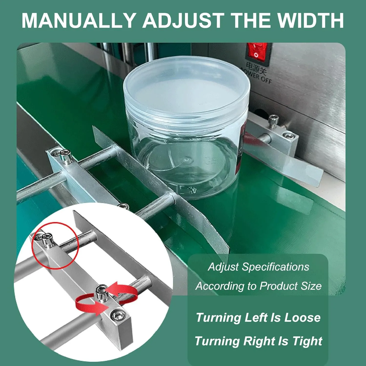 2200W Automatic Aluminum Foil Sealing Machine, Continuous Electromagnetic Induction Band Bag Sealer Plastic Bottle Cap Sealer,110V-15-85mm
