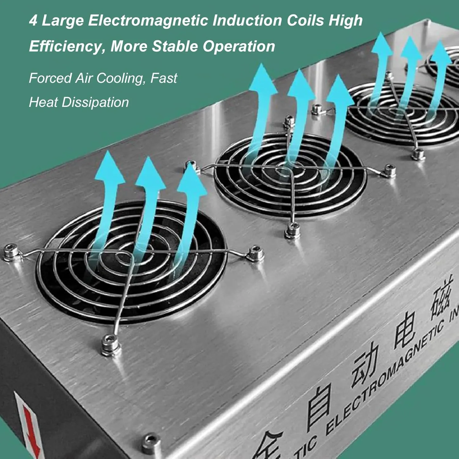 2200W Automatic Aluminum Foil Sealing Machine, Continuous Electromagnetic Induction Band Bag Sealer Plastic Bottle Cap Sealer,110V-15-85mm