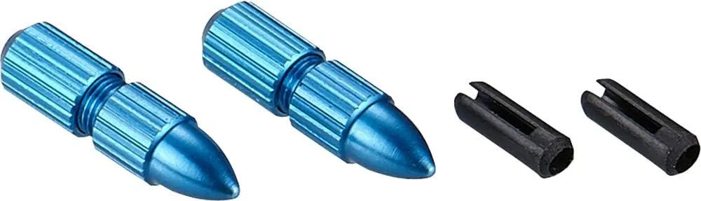 220634 Bicycle Cable Parts Threadlock Inner Cap, Reusable CNC Brake Inner Cap, 2 Pack, Shimano Compatible, Blue