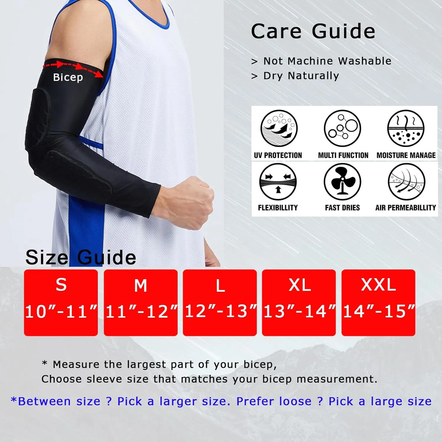 2PCS Arm Elbow Sleeves Crashproof Pads for Youth Adult Sports