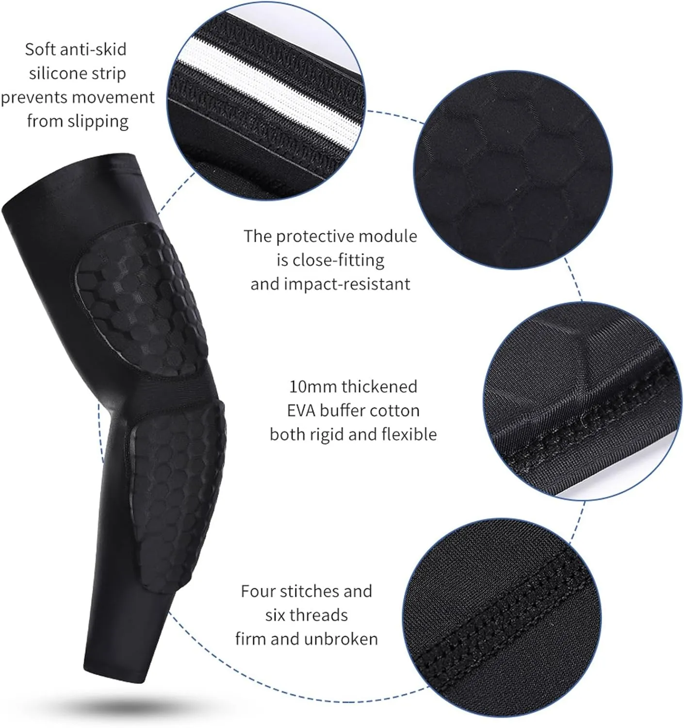 2PCS Arm Elbow Sleeves Crashproof Pads for Youth Adult Sports