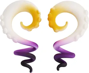 2PCS Ear Tapers Glass Spiral Tapers Expander Hanger Gauges Ear Plugs Ear Tunnels Teardrop Handmade Earrings Stretching Body Piercings Jewelry 4G-1/2 2PCS Ear Tapers Glass Spiral Tapers Expander Hanger Gauges Ear Plugs Ear Tunnels Teardrop Handmade Earrings Stretching Body Piercings Jewelry 4G-1/2