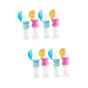 2sets 4 Pcs Water Bottle Adapter with Straw Caps for Prevent While Drinking Bright Colors for Easy Use 4pcs*2