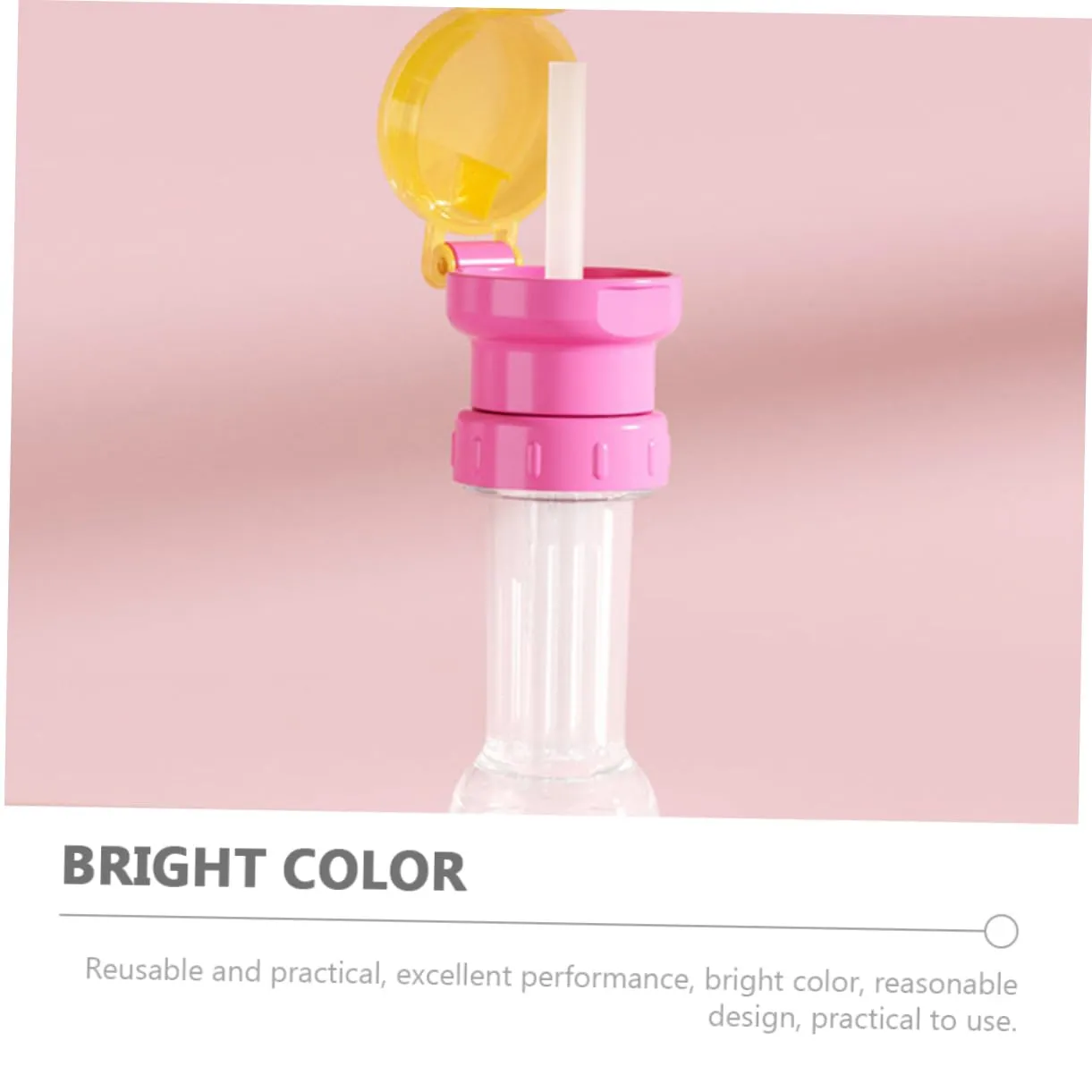 2sets 4 Pcs Water Bottle Adapter with Straw Caps for Prevent While Drinking Bright Colors for Easy Use 4pcs*2