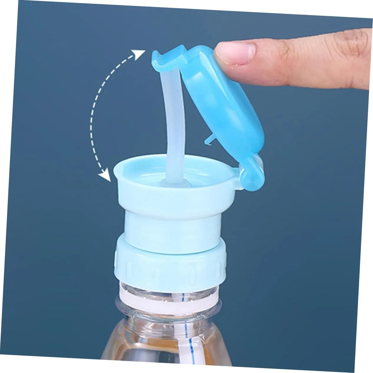 2sets 4 Pcs Water Bottle Adapter with Straw Caps for Prevent While Drinking Bright Colors for Easy Use 4pcs*2