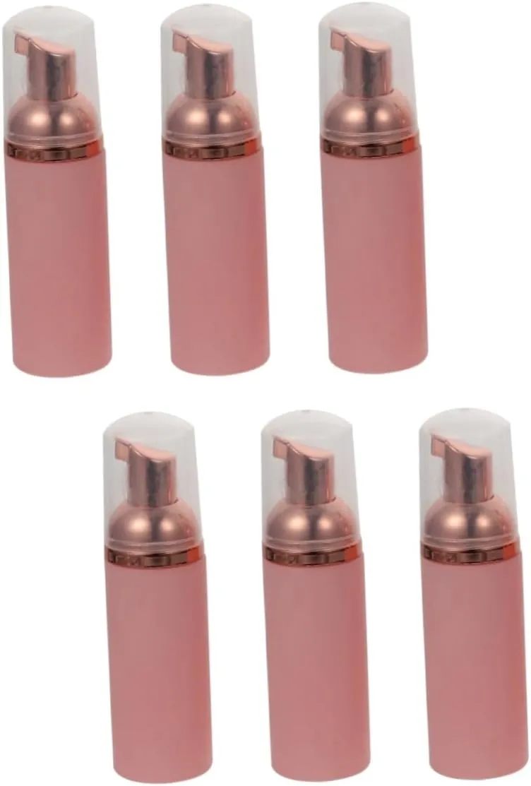2sets Foaming Pump Shampoo Bottle 50ml Travel Size Odorless Pet Plastic Refillable 3pcs*2
