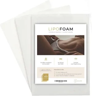 3 Pack Lipo Foam Post Surgical Liposuction Pads for Recovery, use with Compression Garments, Abdominal Board for Healing and Flattening. Foam Sheets 8”x11”