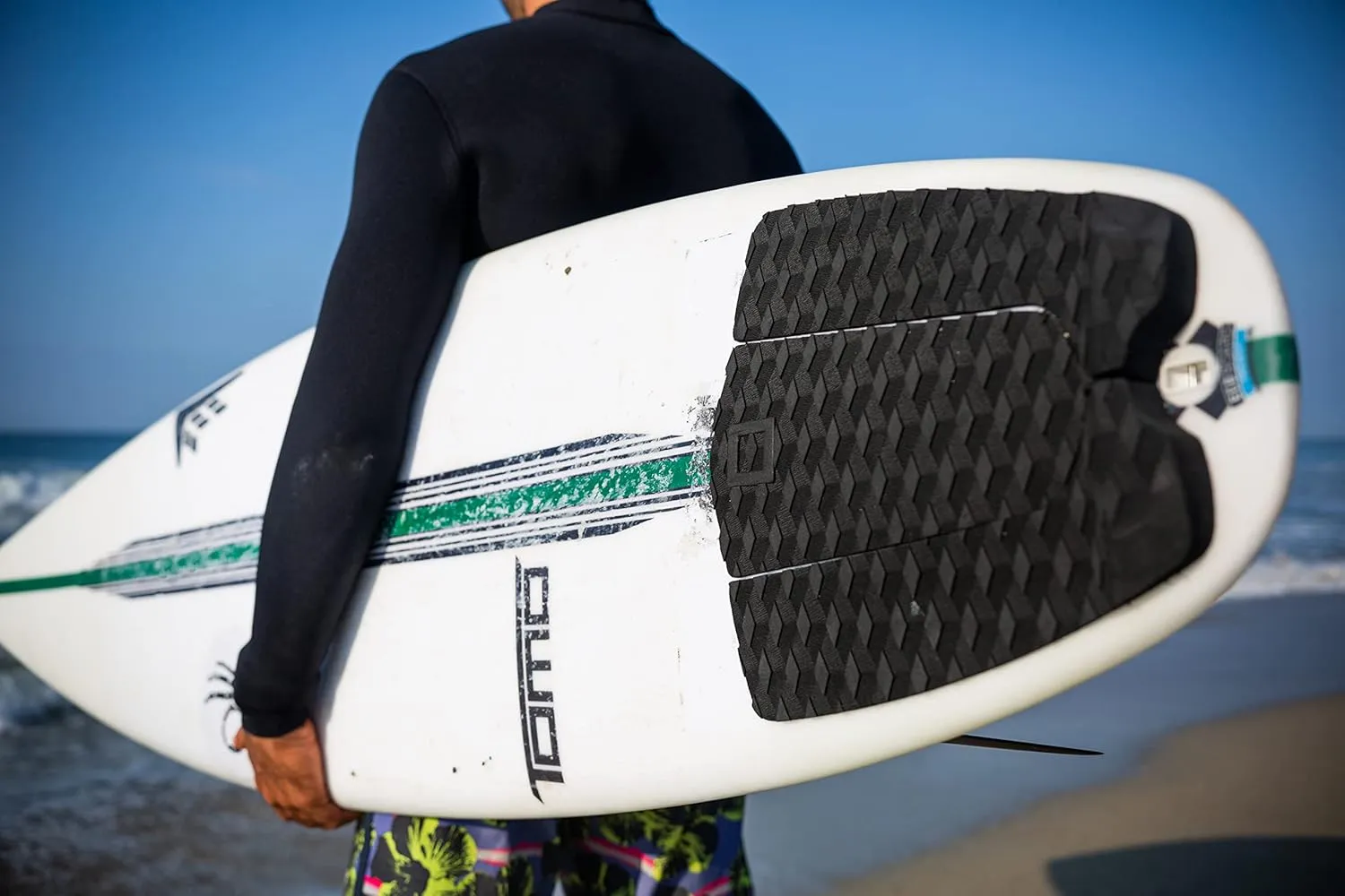 3-Piece Traction Pad - Arch, Flat, or Front - Maximum Grip, Super Strong 3M Adhesive - Fits All Surfboards: Shortboard, Fish, Longboard, SUP, Skimboard - Stomp or Deck Pad
