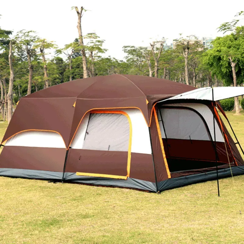 320x220x195cm Two-Bedroom Tent: Oversize Leisure Camping Tent for 5-8 Person