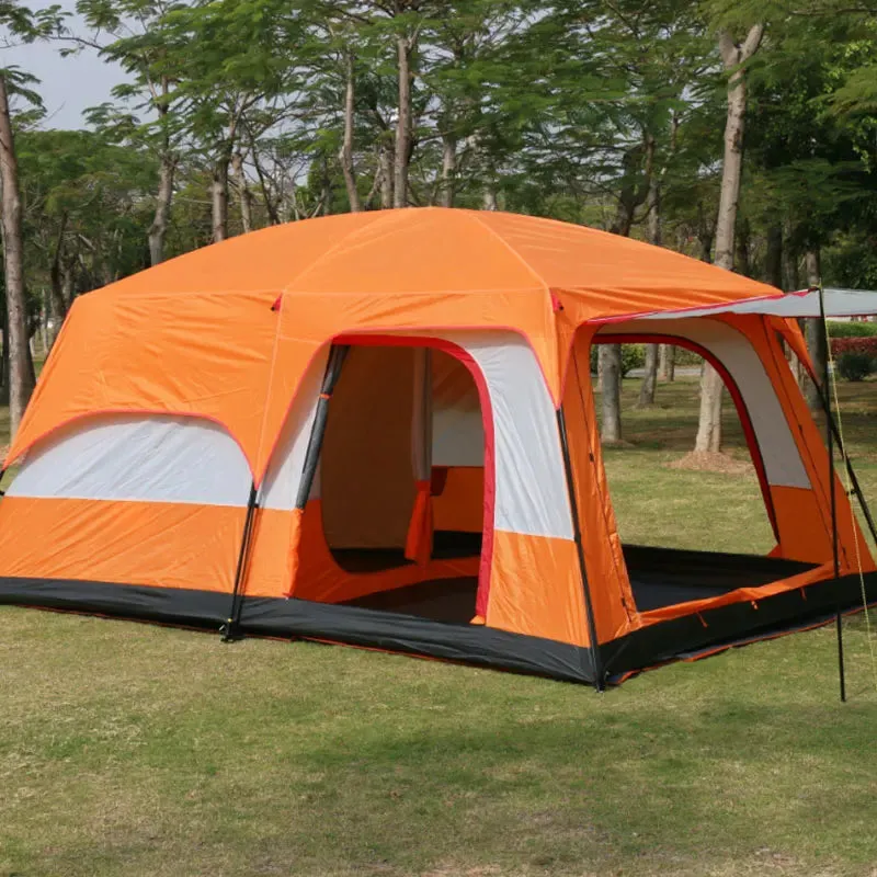 320x220x195cm Two-Bedroom Tent: Oversize Leisure Camping Tent for 5-8 Person