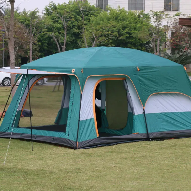 320x220x195cm Two-Bedroom Tent: Oversize Leisure Camping Tent for 5-8 Person