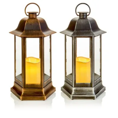 37cm Lantern - Grey
